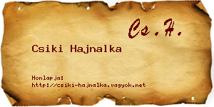 Csiki Hajnalka névjegykártya
